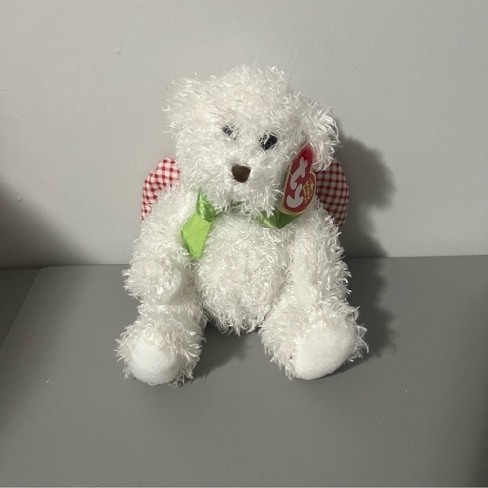 Ty Beanie Baby Joy The White Christmas Angel Bear 2000 NWT Tag Errors